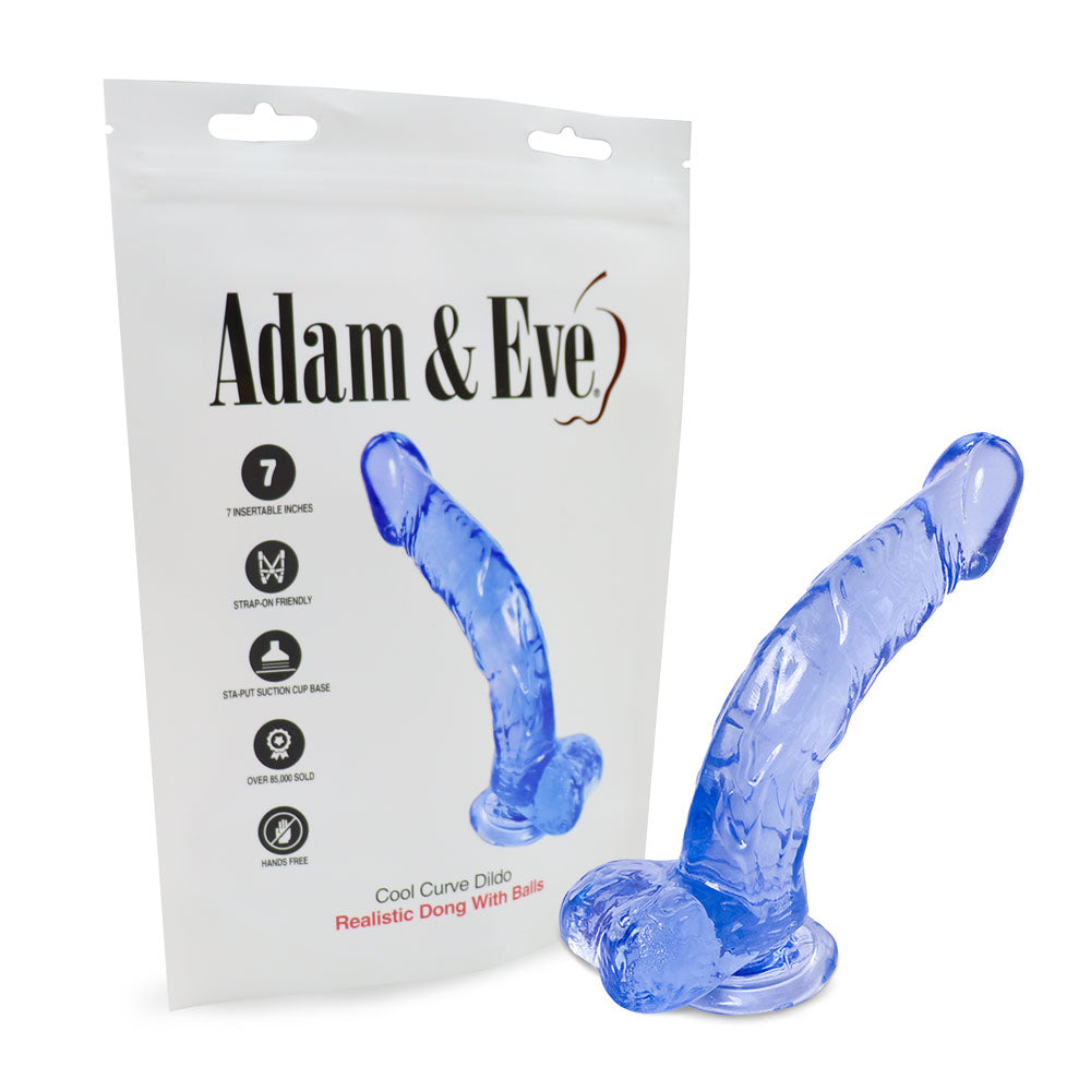 Adam & Eve Cool Curve Jelly Dong - 8.5"