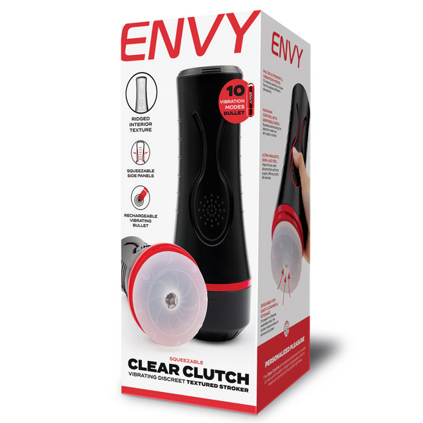 ENVY Squeezable Clear Clutch Stroker