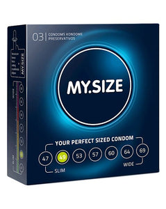 My Size Natural Latex Condom 49 Width 3 Pk - 49MM