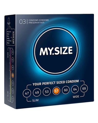 My Size Natural Latex Condom 57 Width 3 Pk - 57MM