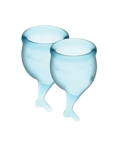 Satisfyer Feel Secure Menstrual Cup - Light Blue