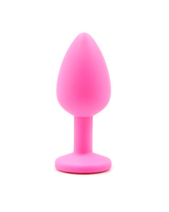 Gemmed Silicone Anal Plug - 2.8 Inch