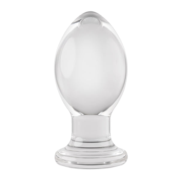 Gender X Clear Glass Plug with Suction Base - 13.6 cm