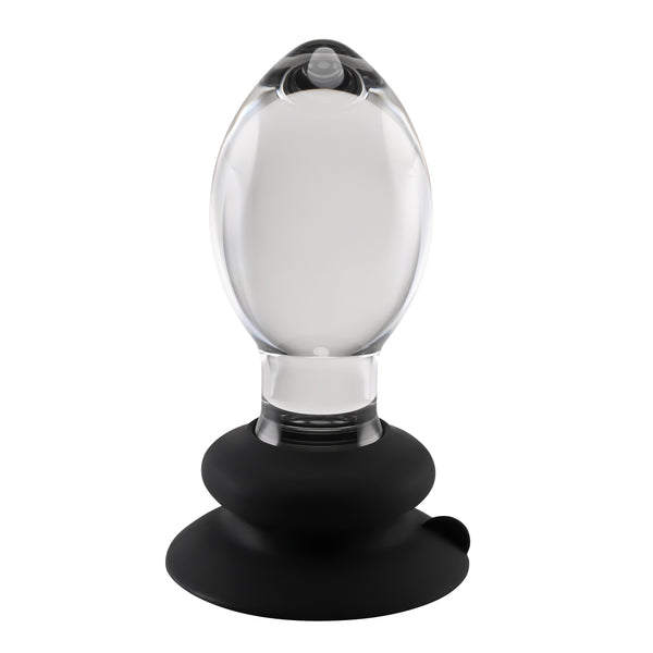 Gender X Clear Glass Plug with Suction Base - 13.6 cm